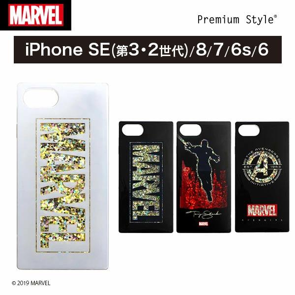 アウトレット iPhone SE3 SE2 8 7 6s 6 ケース カバー マーベル ロゴ キャラ...