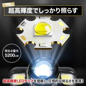 ヘッドライト 充電式 led usb ワイド ...の詳細画像3