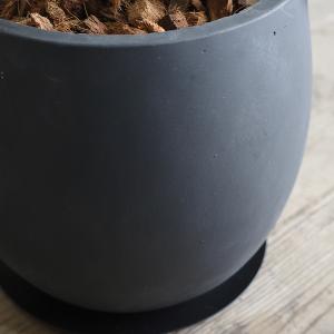 エバーフレッシュ 丸型ファイバー鉢植え ブラッ...の詳細画像5