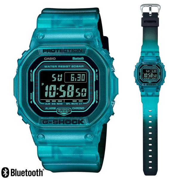 CASIO “G-SHOCK” DW-B5600G-2JF　ブルースケルトン　Bluetooth搭載...