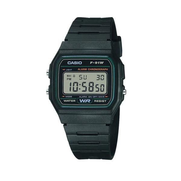 国内正規保証　CASIO Collection F-91W-3JH ブラック/グリーンアクセント　ス...
