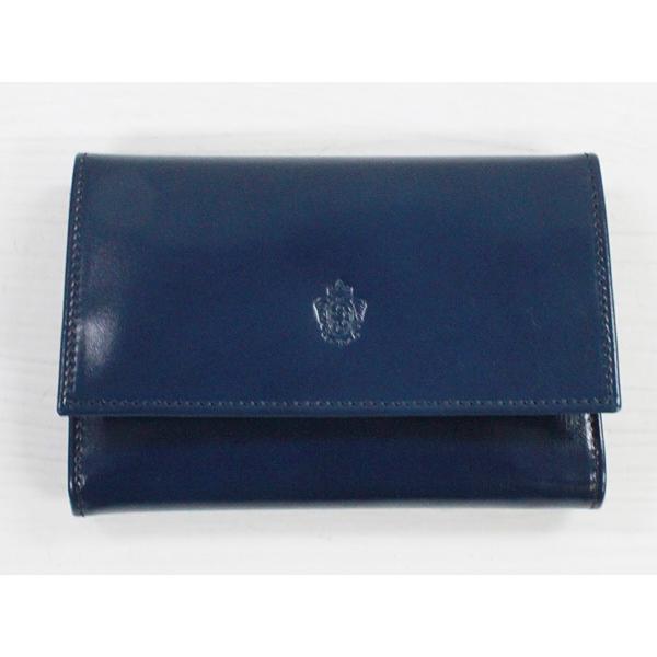 イ・メディチ　I MEDICI 231-Unisex wallet ネイビー　3つ折り小財布　ベジタ...