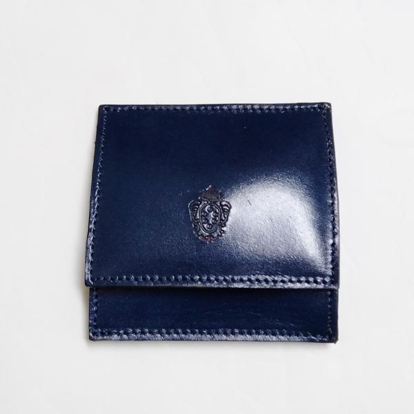 イ・メディチ　I MEDICI 313-Small coin box　ネイビー　コインウォレット　ベ...