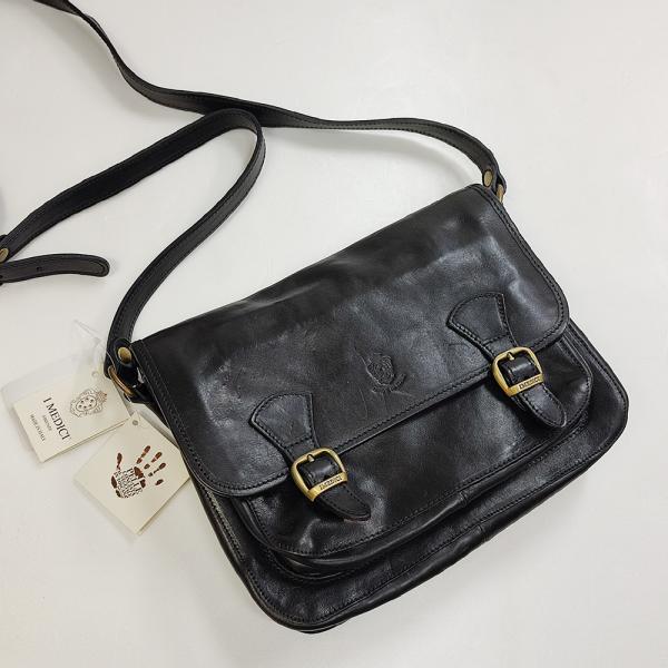 イ・メディチ　I MEDICI "3525" 2-STRAP ショルダー BLACK ブラック　イタ...