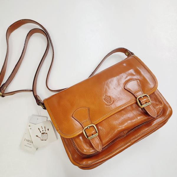 イ・メディチ　I MEDICI "3525" 2-STRAP ショルダー TAN シャイニータン　イ...