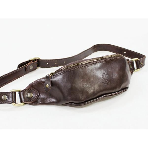 イ・メディチ　I MEDICI "850" FANNY PACK ダークブラウン　ベジタブルタンニン...