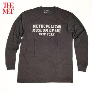 【期間限定プライス】The Metropolitan Museum of Art　The Met Campus プリント L/S Tee チャコールグレー　ロンT　メトロポリタンミュージアム　スーベニア｜pgq-store