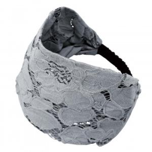 幅広タイプのヘアバンド(グレー) ヘアターバン 白髪かくし ヘアーアクセサリー 薄毛かくし 痛くない...