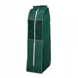 マチ付衣類カバー　ロング 収納 ホコリよけ 衣類 マチあり 防虫剤ポケット ダブルファスナー 透明窓...