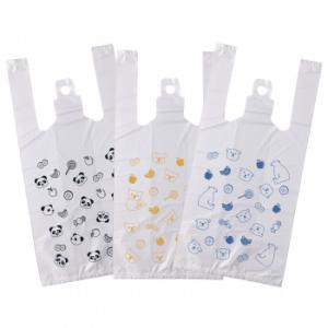 どうぶつ柄の手提げ袋(30枚×3柄) ビニール袋 レジ袋 小分け キッズ 子ども 便利 キッチン エ...