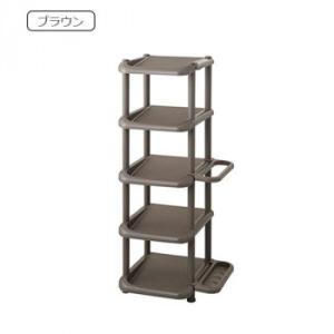 吉川国工業所 靴収納ラック シューズストレージ5段　ブラウン