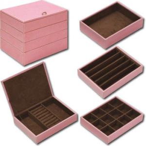 ユーパワー 4段ジュエリーボックス ピンク YB-05003