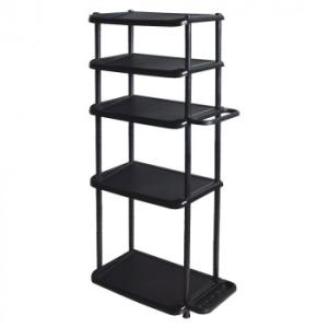 吉川国工業所　シューズラックロング5段　BK・ブラック