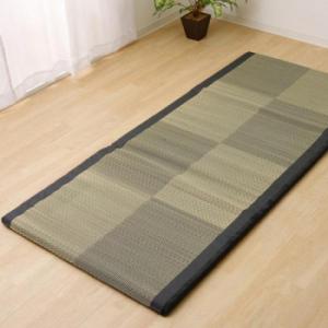 純国産 い草ごろ寝マット 『ノア40らくらく』 ブラック シングル 約90×200cm 755780...