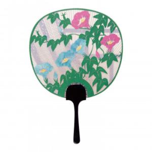 日本製(MADE IN JAPAN)  飾りうちわ 白露 (緑) 1021