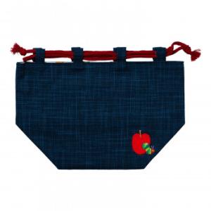 はらぺこあおむし　和雑貨　リバーシブル信玄袋　紺　CKEC0002-2