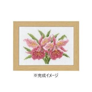 刺しゅうキット 12ケ月の花フレーム〜マリー・カトリーヌ コレクション〜 1月カトレア 7506