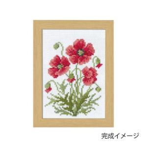 刺しゅうキット 12ケ月の花フレーム〜マリー・カトリーヌ コレクション〜 4月ポピー 7509