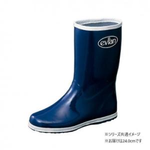 福山ゴム工業　作業靴 エビアン 2　24.0cmネイビー AA28700