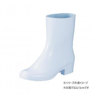 福山ゴム工業　長靴 マロンブーツ P-C　22.5cm ホワイト BB30200