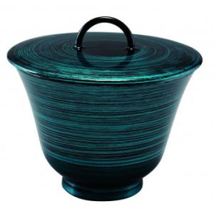 福井クラフト　リング百合型椀 大(親)エメラルドライン 33710372