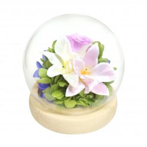 お供え用(仏花)　四季スフィア　プリザーブドフラワー　師走　デンファレ　C38312