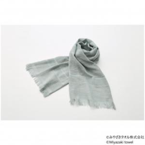 みやざきタオル 今治マフラー オリジナル 140cm×34cm No.13 ライトグレー