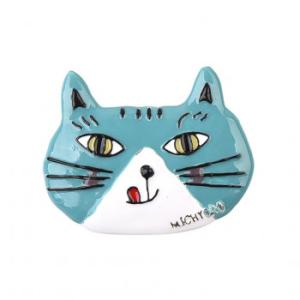 クスグルジャパン 親指サイズのブローチ ミチョロ ブルーグリーン 24-7582