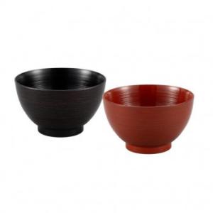 山中塗 3.6刷毛目汁椀ペア 2625