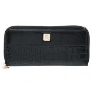 神宮館高島暦 陰陽五行鰐柄財布 ブラック JIN03