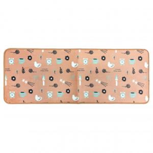 joujoulier ジュジュリエ　ほっこりモチーフ　フランネルキッチンマット　30　APRICOT...