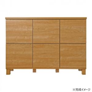 日本製組立家具 リビングボード 収納キャビネット CO-NC-8011CB ナチュラル