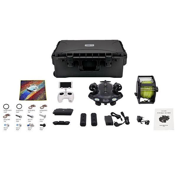 QYSEA FIFISH E-GO 標準セット (100mケーブル＋バッテリー2個)【賠償責任保険付...