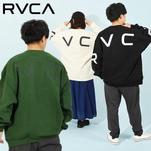 30%off スウェット トレーナー RVCA ルーカ メンズ FAKE CREW ロゴ スエット ビックシルエット スケートボード スノーボード 2023秋冬新作｜phants