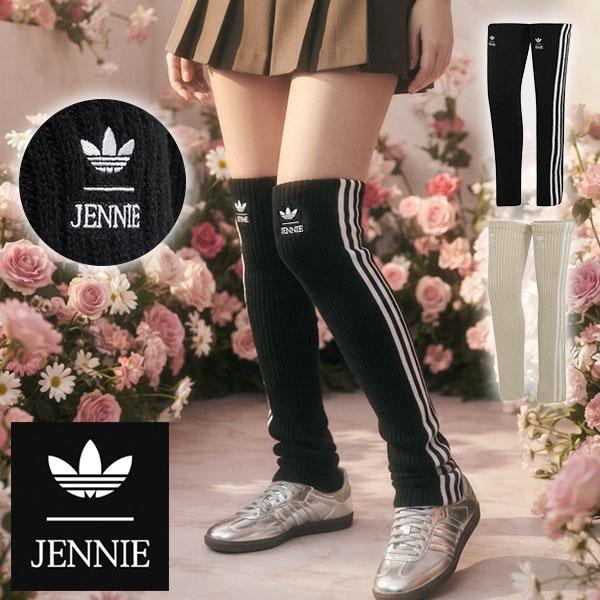 JENNIE ジェニー コラボ 2026秋冬新作 アディダス レッグウォーマー adidas レディ...