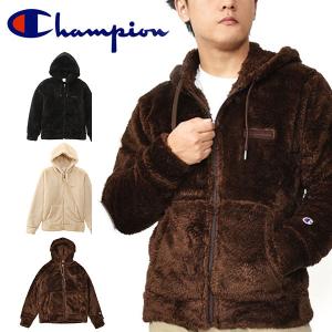 フリース ジャケット チャンピオン Champion ZIP HOODED JACKET メンズ もこもこ モコモコ ボア フルジップ パーカー C3-L615