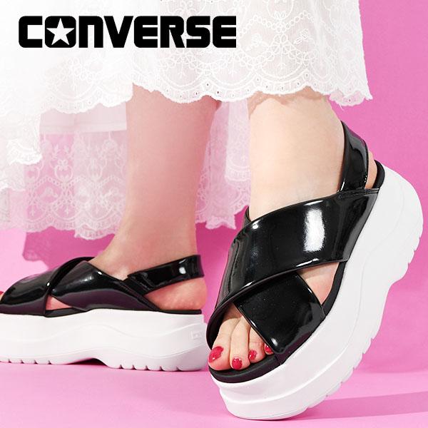 コンバース 厚底 サンダル レディース CONVERSE CHEWY チューイー PC クロスベルト...