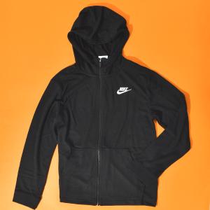 ナイキ スウェット パーカー キッズ NIKE YTH NSW L/S ジャージ フルジップ フーディ トレーナー ジャケット 子供 ジュニア ブラック da0801｜phants