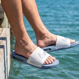 2026夏新作 ナイキ サンダル メンズ NIKE エア マックス シロ CIRRO スライド シャワーサンダル スポサン AIR MAX CIRRO SLIDE ホワイト ブルー dc1460