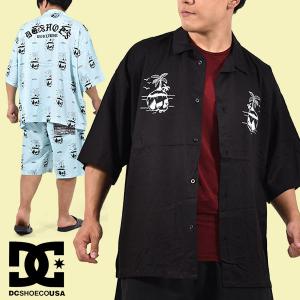 オープンカラーシャツ DC SHOES ディーシー メンズ RAYON GRAPHIC SS SHIRT シャツ アロハ レーヨン ヒョウ柄 スケボー 2022春夏新作 25%off｜phants