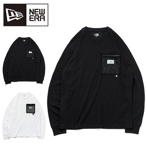 Tシャツ メンズ ニューエラ NEW ERA 長袖 シャツ 胸ポケット アウトドア フィッシング 釣...