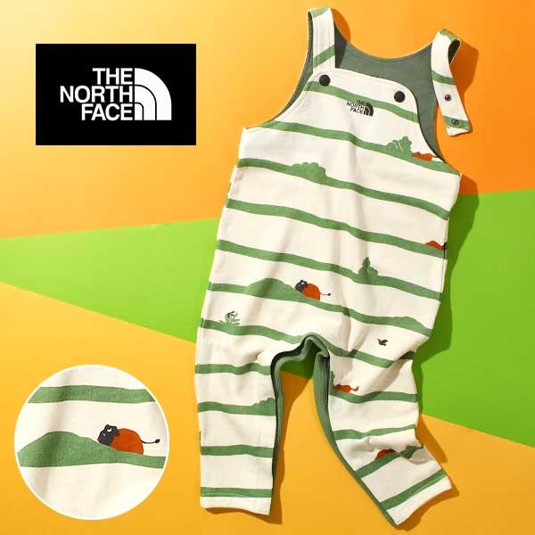 ネコポス発送！送料無料 ノースフェイス キッズ ベビー オーバーオール かくれんぼ柄 子供 THE ...