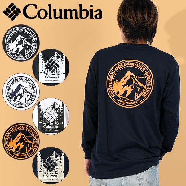ネコポス発送！ コロンビア 長袖Tシャツ Columbia メンズ レディース バックプリント アー...