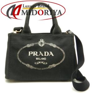 プラダ PRADA 1BG439 カナパ トートバッグ 2WAY キャンバス NERO ブラック/050660【中古】｜phasemidoriya78