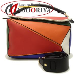 ロエベ LOEWE ショルダーバッグ 2WAY パズルバック カーフスキン マルチカラー 332.10.S20 /056989 【中古】｜phasemidoriya78