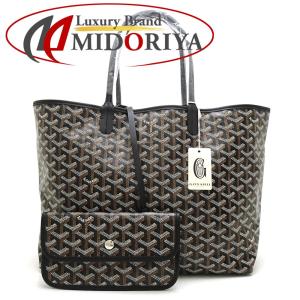 ゴヤール GOYARD ☆未使用 AMALOUISPM01 サンルイPM トートバッグ PVC×レザー 黒 ブラック/057216｜phasemidoriya78