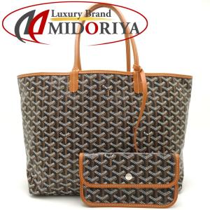 ゴヤール GOYARD AMALOUISPM03 サンルイPM PVC×レザー ブラック ブラウン トートバッグ/151398【中古】｜phasemidoriya78