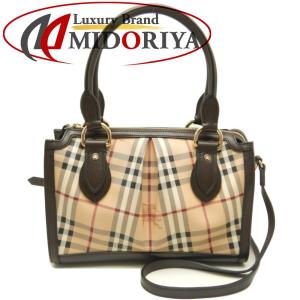 バーバリー プローサム BURBERRY PRORSUM 2WAY ハンドバッグ ノバチェック PVC×レザー/151429【中古】｜phasemidoriya78