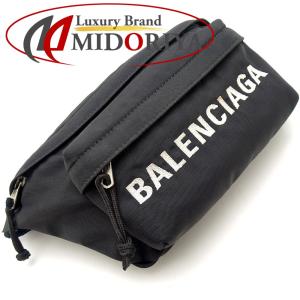 バレンシアガ BALENCIAGA ウィールベルトパック 533009 ウエストバッグ ユニセックス ナイロン ブラック / 151610【中古】｜phasemidoriya78