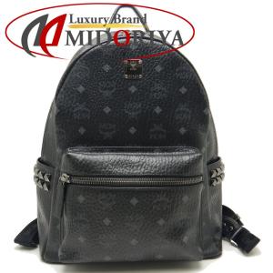 MCM エムシーエム ヴィセトス Stark  MMKAAVE32BK001 リュック・バックパック サイドスタッズバックパック レザー ブラック/251373【中古】｜phasemidoriya78